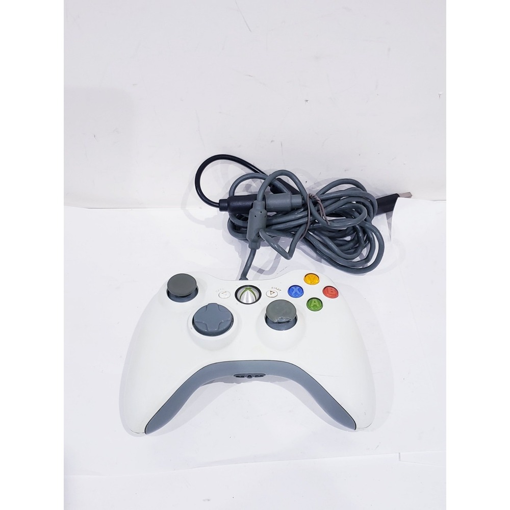 OEM Microsoft Xbox 360 Wired Controller White - Tested Works